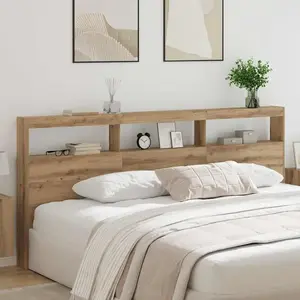 vidaXL Tête de lit Chêne artisanal 220 x 17 x 102 cm Bois d'ingénierie pas cher
