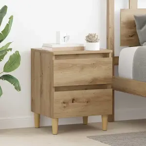 vidaXL Armoire de lit avec tiroir Chêne artisanal 40 x 35 x 50 cm pas cher