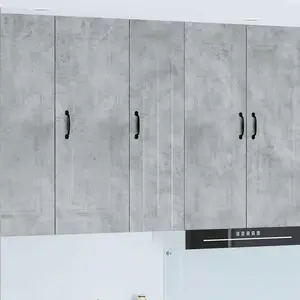 vidaXL Vidaxl Meuble Mural De Cuisine Avec Porte Gris Béton 30 X 31 X 100 Cm pas cher