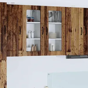 vidaXL Vidaxl Meuble Mural De Cuisine Avec Porte Bois Ancien 40 X 31 X 80 Cm pas cher