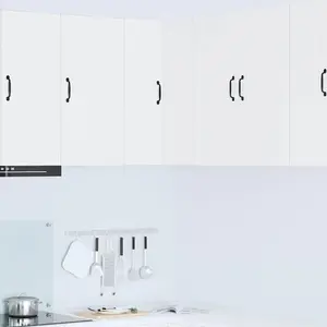 vidaXL Meuble mural de cuisine Blanc 57 x 57 x 80 cm Bois d'ingénierie pas cher