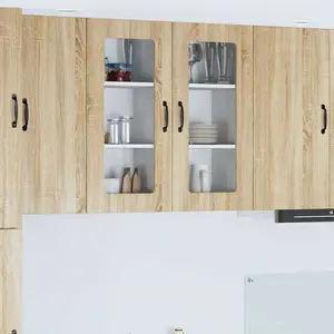 vidaXL Meuble mural de cuisine avec porte Chêne Sonoma 40 x 31 x 80 cm pas cher
