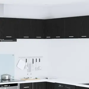 vidaXL Vidaxl Armoire Suspendue Riga Chêne Noir Et Blanc 57 X 57 X 40 Cm pas cher