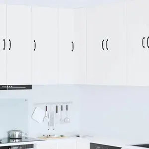 vidaXL Meuble mural de cuisine avec étagère Blanc 57 x 57 x 100 cm pas cher