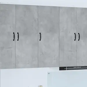 vidaXL Meuble mural de cuisine avec porte Gris béton 40 x 31 x 100 cm pas cher