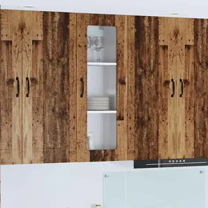vidaXL Meuble mural de cuisine avec porte Bois Ancien 40 x 31 x 100 cm pas cher