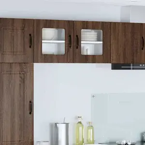 vidaXL Meuble mural de cuisine 2 pcs Chêne brun 40 x 31 x 40 cm pas cher