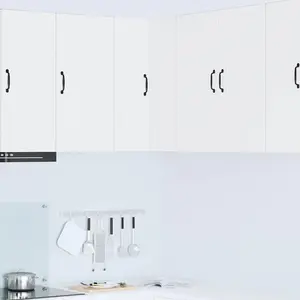 vidaXL Meuble mural de cuisine Blanc 57 x 57 x 80 cm Bois d'ingénierie pas cher