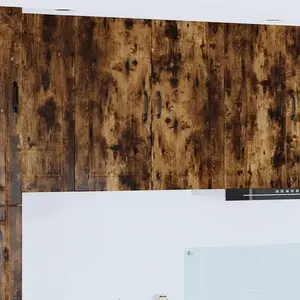 vidaXL Armoire de cuisine Chêne fumé 80 x 31 x 80 cm Bois d'ingénierie pas cher