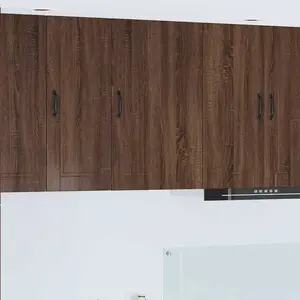 vidaXL Vidaxl Meuble Mural De Cuisine Avec Étagère Chêne Brun 50 X 31 X 80 Cm pas cher