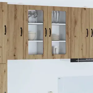 Comparateur de prix : vidaXL Meuble mural de cuisine 2 pcs Chêne artisanal 40 x 31 x 80 cm