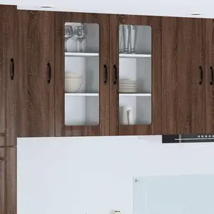 vidaXL Meuble mural de cuisine avec étagère Chêne brun 40 x 31 x 80 cm pas cher