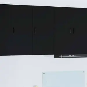 vidaXL Meuble mural de cuisine Noir 40 x 31 x 80 cm Bois d'ingénierie pas cher