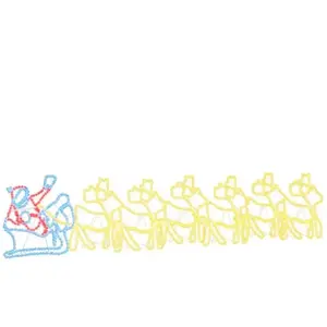 vidaXL Décoration LED de Noël Multicolore 69 x 79 cm PVC pas cher