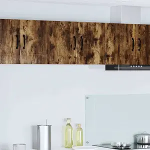 vidaXL Meuble mural de cuisine 2 pcs Chêne fumé 30 x 31 x 40 cm pas cher