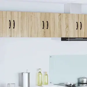 vidaXL Meuble mural de cuisine 2 pcs Chêne Sonoma 30 x 31 x 40 cm pas cher