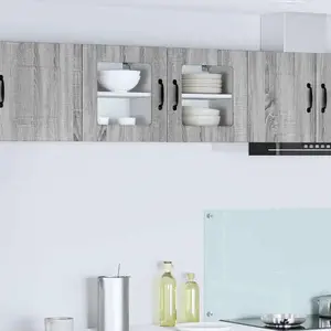 vidaXL Meuble mural de cuisine avec porte Gris Sonoma 40 x 31 x 40 cm pas cher