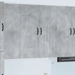vidaXL Armoire de cuisine Gris béton 80 x 31 x 100 cm pas cher
