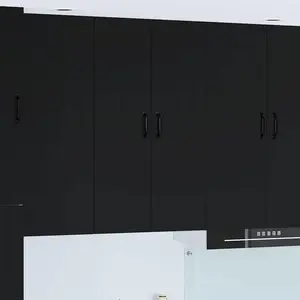 vidaXL Armoire de cuisine Noir 60 x 31 x 100 cm Bois d'ingénierie pas cher