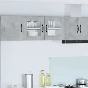 vidaXL Armoire de cuisine Gris béton 80 x 31 x 40 cm Bois d'ingénierie pas cher