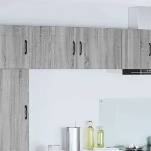 vidaXL Armoire de cuisine avec porte 2 pcs Gris Sonoma 50 x 31 x 40 cm pas cher