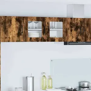 vidaXL Armoire de cuisine Chêne fumé 80 x 31 x 40 cm Bois d'ingénierie pas cher