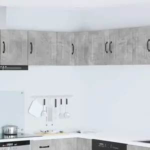 vidaXL Meuble mural de cuisine avec étagère Gris béton 57 x 57 x 40 cm pas cher
