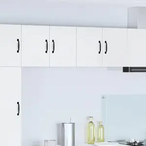 vidaXL Meuble mural de cuisine 2 pcs Blanc brillant 60 x 31 x 40 cm pas cher