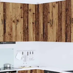 vidaXL Meuble mural de cuisine avec porte Bois Ancien 57 x 57 x 100 cm pas cher