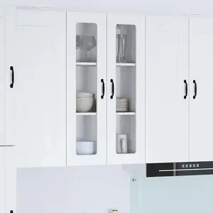 vidaXL Meuble mural de cuisine avec étagère Blanc 60 x 31 x 100 cm pas cher