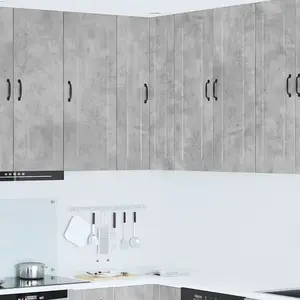 vidaXL Meuble mural de cuisine avec porte Gris béton 57 x 57 x 100 cm pas cher