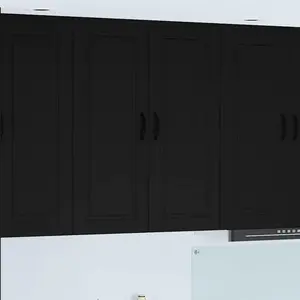 vidaXL Armoire de cuisine Noir 80 x 31 x 100 cm Bois d'ingénierie pas cher