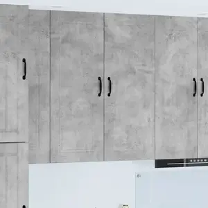 vidaXL Meuble mural de cuisine avec porte Gris béton 40 x 31 x 100 cm pas cher