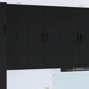 vidaXL Meuble mural de cuisine Noir 30 x 31 x 100 cm Bois d'ingénierie pas cher