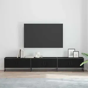 vidaXL Meuble TV Chêne noir 240 x 35 x 41 cm Bois d'ingénierie pas cher