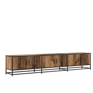 vidaXL Meuble TV Bois ancien 210 x 35 x 41 cm Bois d'ingénierie pas cher