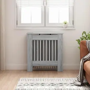 Comparateur de prix : vidaXL Cache-Radiateur Gris Sonoma 78 x 19 x 81,5 cm Bois d'ingénierie