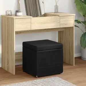 Comparateur de prix : vidaXL Tabouret Noir 41 x 41 x 40 cm Tissu et bois stratifié