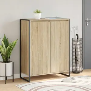 vidaXL Cabinet à chaussures Sonoma 79 x 36 x 100 cm Bois d'ingénierie pas cher