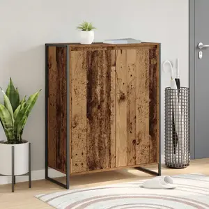 Comparateur de prix : vidaXL vidaXL Cabinet à chaussures avec stockage Bois Ancien 79 x 36 x 100 cm