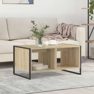 vidaXL vidaXL Table basse Sonoma 80 x 50 x 40 cm Bois d'ingénierie pas cher
