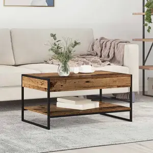 vidaXL Table basse Bois Ancien 80 x 50 x 40 cm Bois d'ingénierie pas cher