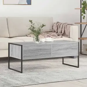 vidaXL Table basse Gris Sonoma 100 x 46 x 40 cm Bois d'ingénierie pas cher