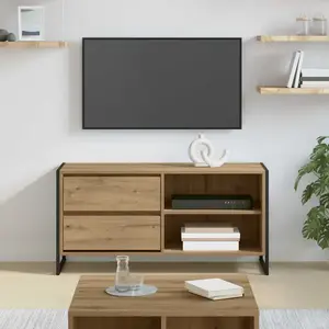 vidaXL Meuble TV Chêne artisan 100 x 36 x 49,5 cm Bois d'ingénierie pas cher