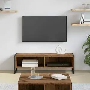 vidaXL Meuble TV Bois Ancien 100 x 36,5 x 30,5 cm Bois d'ingénierie pas cher