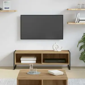 Comparateur de prix : vidaXL Meuble TV Chêne artisan 100 x 36,5 x 30,5 cm Bois d'ingénierie