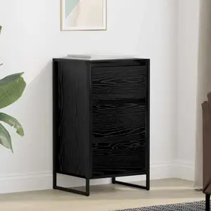 vidaXL vidaXL Buffet Chêne noir 42 x 36 x 75.5 cm Bois d'ingénierie pas cher