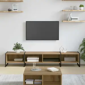 vidaXL Meuble TV Chêne artisan 170,5 x 36 x 30,5 cm Bois d'ingénierie pas cher