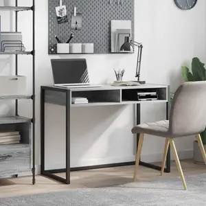 vidaXL Bureau Gris Sonoma 100 x 50 x 75 cm Bois d'ingénierie pas cher