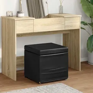 Comparateur de prix : vidaXL Tabouret Noir Cuir Synthétique et Bois Composite